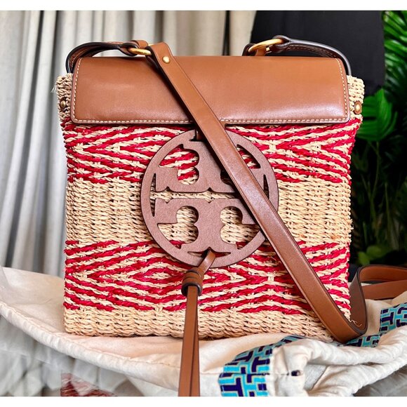 ✺ AUTHENTIC TORY BURCH RED STRIPED MILLER SHOULDER BAG/CROSSBODY - Picture 13 of 13